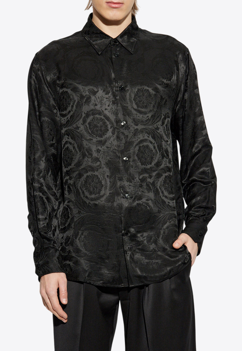 Versace Barocco Jacquard Button-Up Shirt 1017398 1A10070-1B000