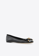 Versace Opera Bow Patent Ballet Flats 1017834 1A11949-1B00V