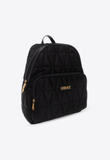 Versace Logo-Patch Quilted Backpack 1018355 1A13686-1B00V