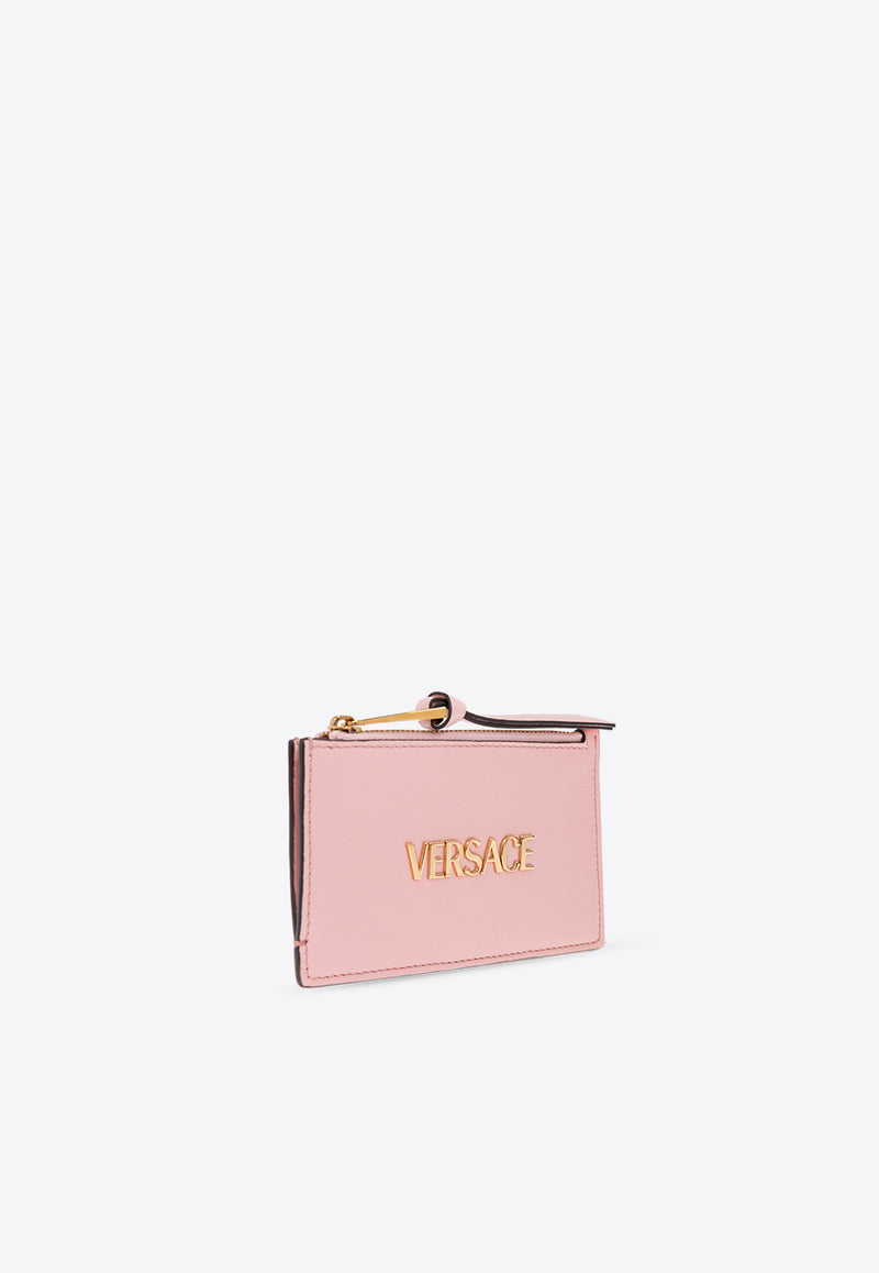 Versace Logo-Lettering Tag Zip Cardholder 1018746 1A13171-1PG4V