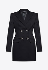 Versace Metal Mesh Wool Blazer Dress 1018635 1A12258-1B000