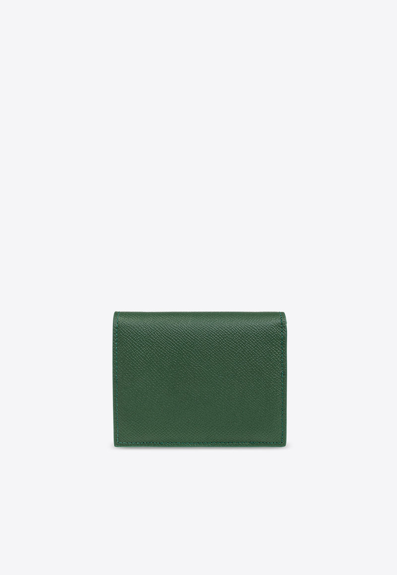 Salvatore Ferragamo Gancini Bi-Fold Leather Compact Wallet 22D780 154 779138-FOREST GREEN