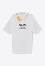 Moschino Logo-Print T-shirt Mini Dress 251E A0438 0541-1001