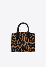 Salvatore Ferragamo Small Studio Box Leopard Top Handle Bag 211424 ST BOX MINI 779880-NATURALE