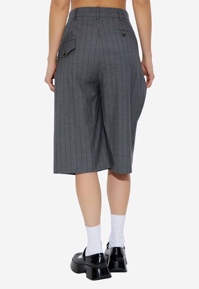 Moschino Pinstriped Wool Shorts 251E A0314 0516-1508