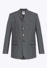 Moschino Pinstriped Wool Single-Breasted Blazer 251E J0501 0516-1508