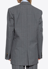 Moschino Pinstriped Wool Single-Breasted Blazer 251E J0501 0516-1508