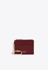 Salvatore Ferragamo Leather Cardholder with Key-Ring 220868 PORTA CARTE 779951-BORGOGNA