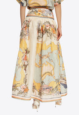 Zimmermann Floral-Printed Midi Skirt 1750SRS253 0-NAUMP