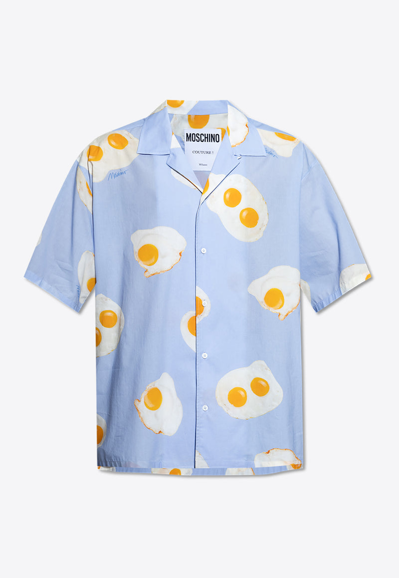 Moschino Eggs-Print Short-Sleeved Shirt 251ZZ A0226 0259-1303