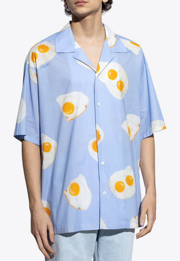 Moschino Eggs-Print Short-Sleeved Shirt 251ZZ A0226 0259-1303