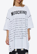 Moschino Logo-Print Short-Sleeved T-shirt Mini Dress 251E J0411 0542-1001