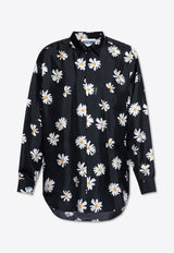 Moschino All-Over Flowers Long-Sleeved Silk Shirt 251ZZ A0219 0261-1555