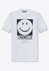 Moschino Smiley Logo-Print Crewneck T-shirt 251ZZ J0723 0241-1001