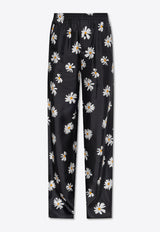 Moschino All-Over Flowers Silk Pants 251E A0337 0561-1555