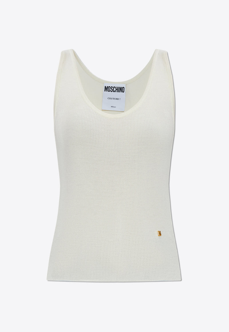 Moschino Knit Tank Top with Golden M 251E A0882 0501-0002