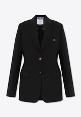 Moschino Single-Breasted Crepe Blazer 251E J0517 0524-3555