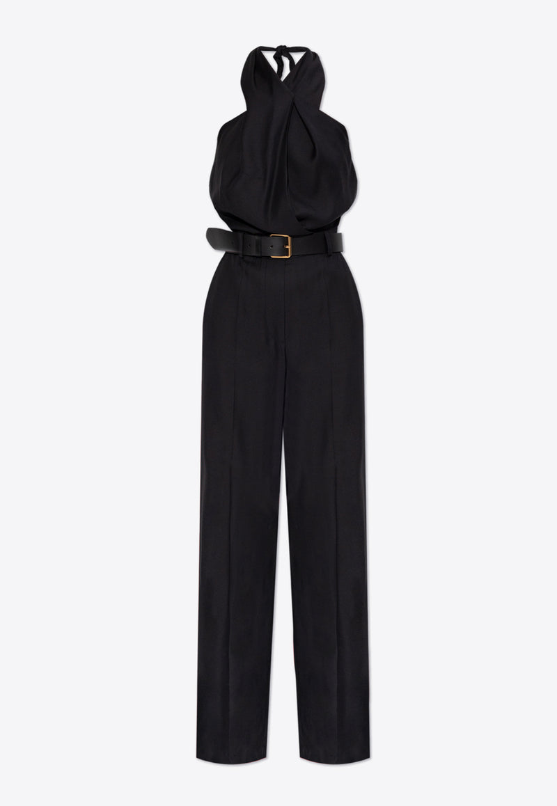 Moschino Belted Halterneck Jumpsuit  251E J0452 0549-0555