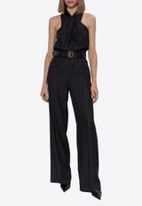 Moschino Belted Halterneck Jumpsuit  251E J0452 0549-0555