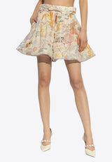 Zimmermann Floral-Printed Belted Shorts 2774AR251 0-DRDIARY