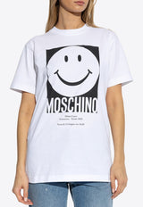 Moschino X Smiley®-Print Crewneck T-shirt 251E J0716 0541-1001