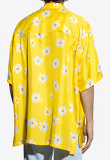 Moschino All-Over Daisy-Print Satin Shirt 251ZZ A0226 0261-1024