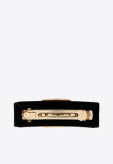 Salvatore Ferragamo New Vara Plate Velvet Hair Clip 340436 FERM VELVET 780887-NERO