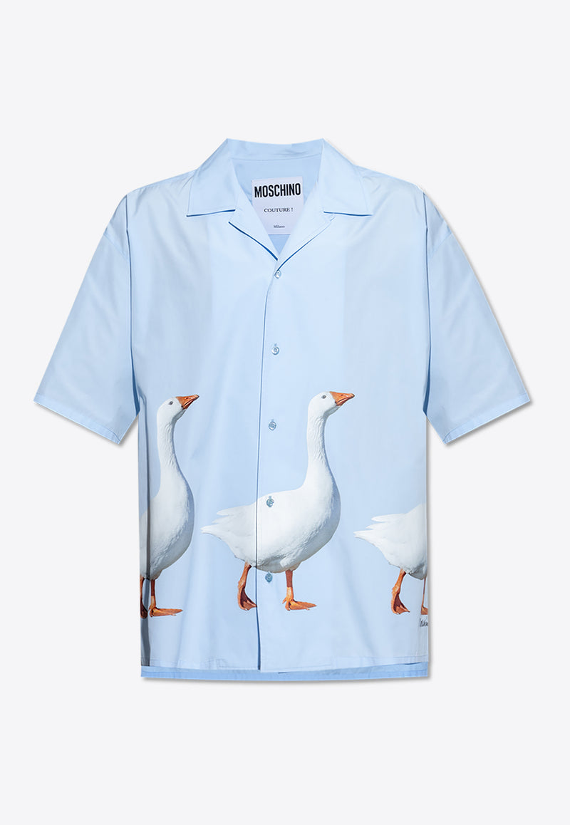 Moschino Goose-Print Loose Shirt 251ZZ A0235 0235-1293