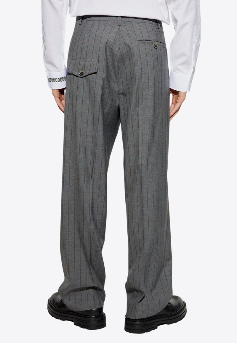 Moschino Pinstripe Wool Tailored Pants 251ZZ J0307 0216-1508