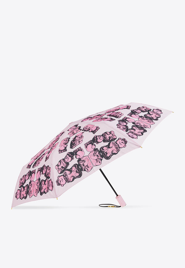 Moschino Signature Bear Open and Close Umbrella 8302 OPENCLOSEN-PINK