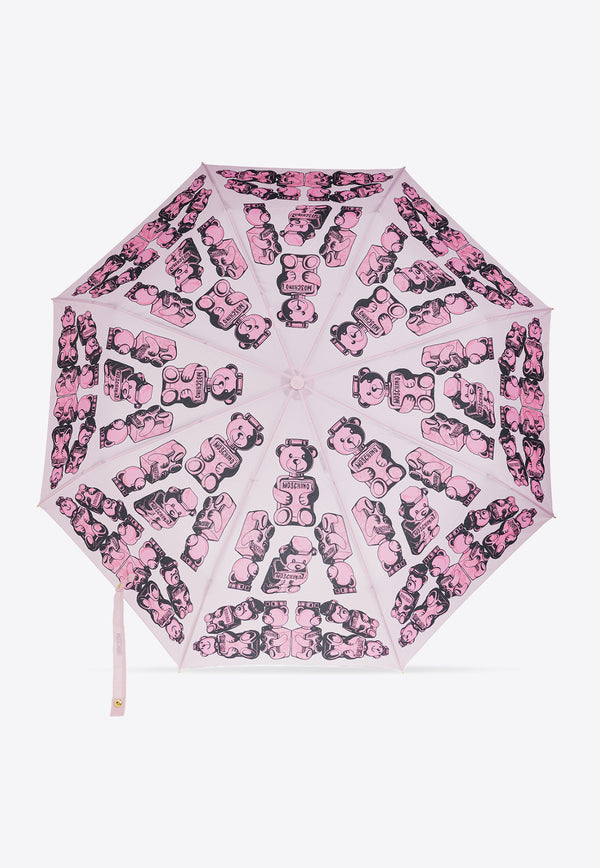 Moschino Signature Bear Open and Close Umbrella 8302 OPENCLOSEN-PINK