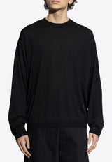 Moschino Fine-Knit Wool and Silk Sweater 251ZZ J0907 0201-0555