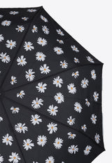 Moschino Daisies-Print Open and Close Umbrella 9049 OPENCLOSEA-BLACK