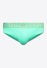 Versace Logo-Waistband Swim Briefs ABU01025 1A11119-1GO00