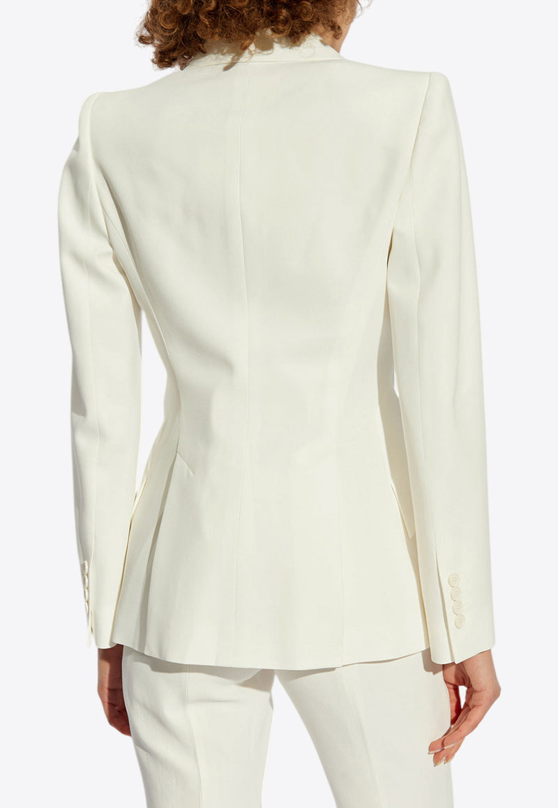 Alexander McQueen Single-Breasted Crepe Blazer 585442 QEAAA-9007