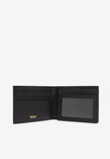 Salvatore Ferragamo Logo-Plaque Bi-Fold Wallet 661609 MICRO GANCIO 781796-NERO