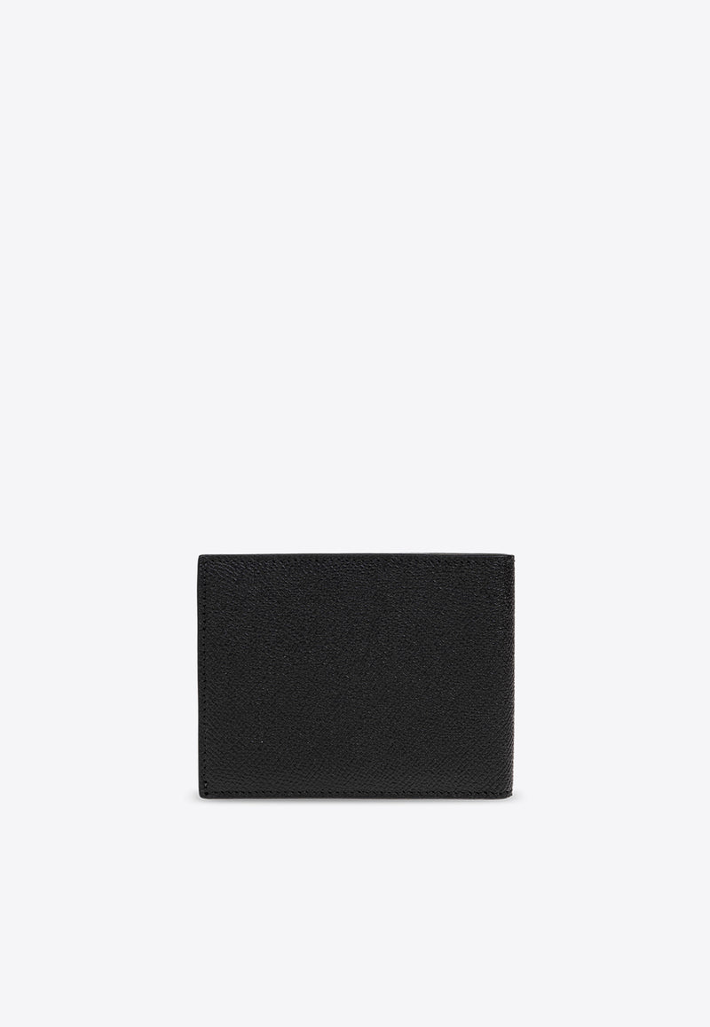 Salvatore Ferragamo Logo-Plaque Bi-Fold Wallet 661609 MICRO GANCIO 781796-NERO