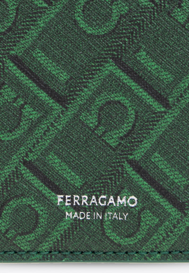 Salvatore Ferragamo Logo Monogram Bi-Fold Wallet 661530 MONOGRAM 780320-FOREST GREEN