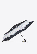 Moschino Geometric Pattern-Print Open and Close Umbrella 8632 OPENCLOSEA-BLACK