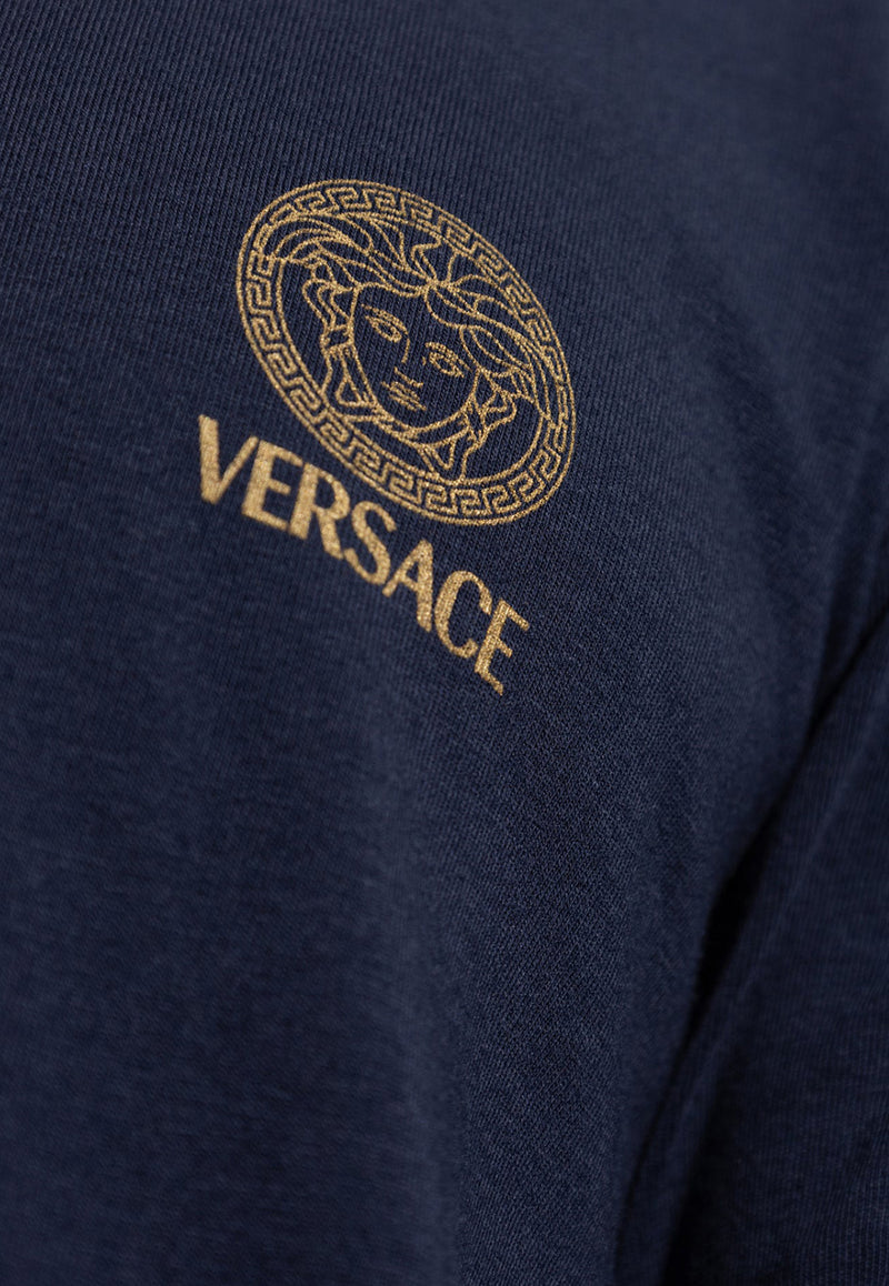 Versace Logo-Print Long-Sleeved Undershirt AUU01007 1A10011-A1384