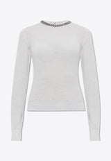 Stella McCartney Falabella Chain Fine-Knit Sweater 6K0968 3S2560-9500