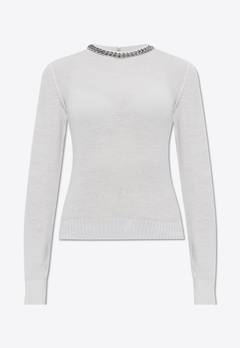 Stella McCartney Falabella Chain Fine-Knit Sweater 6K0968 3S2560-9500