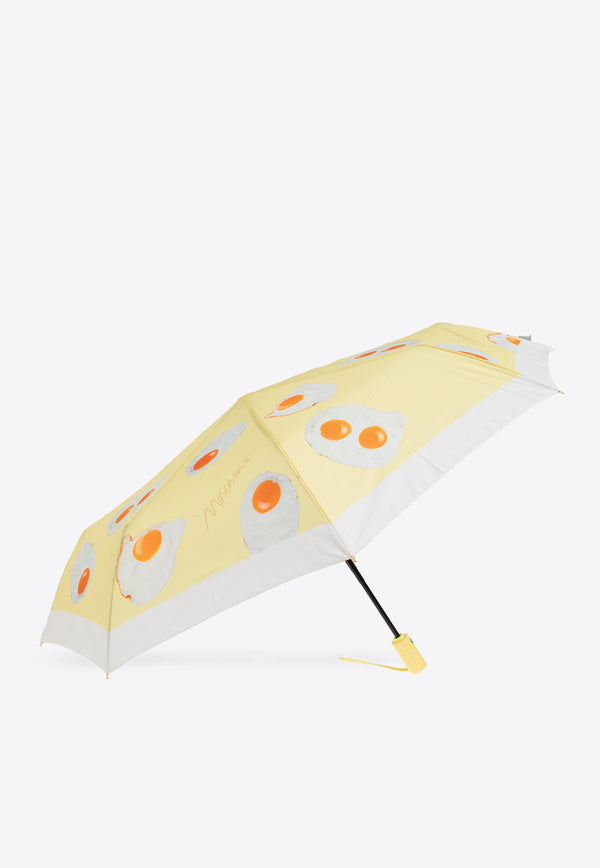 Moschino Eggs-Print Umbrella 8964 OPENCLOSEU-YELLOW