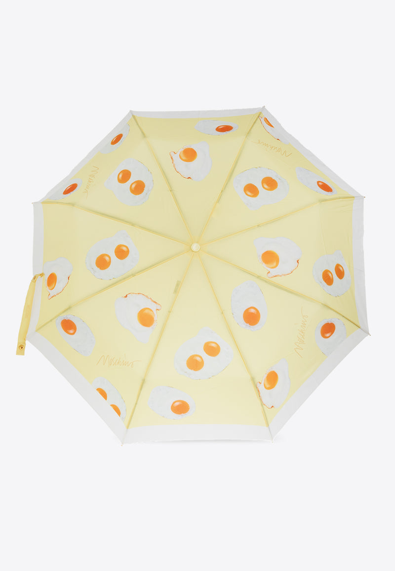 Moschino Eggs-Print Umbrella 8964 OPENCLOSEU-YELLOW