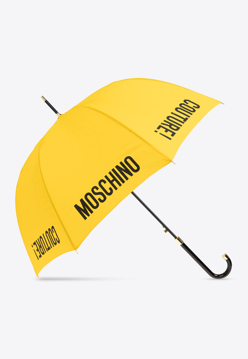 Moschino Logo-Print Umbrella 8982 63AUTOU-YELLOW