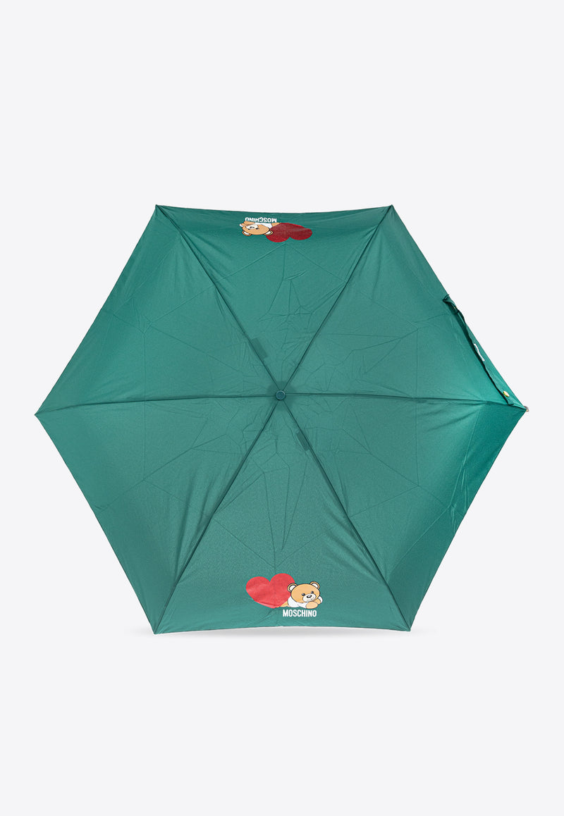 Moschino Teddy Bear-Motif Umbrella 8188 SUPERMINIM-GREEN