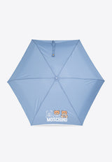 Moschino Signature Logo-Print Umbrella 8061 SUPERMINIL-AVIO