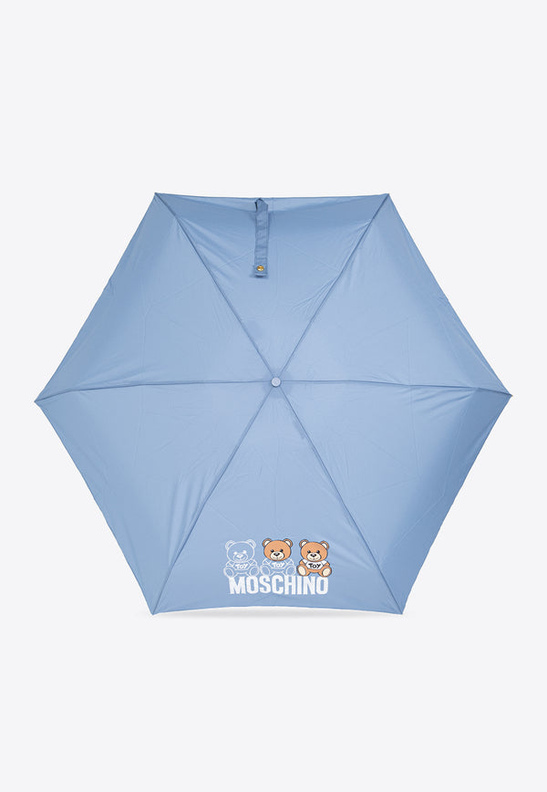 Moschino Signature Logo-Print Umbrella 8061 SUPERMINIL-AVIO