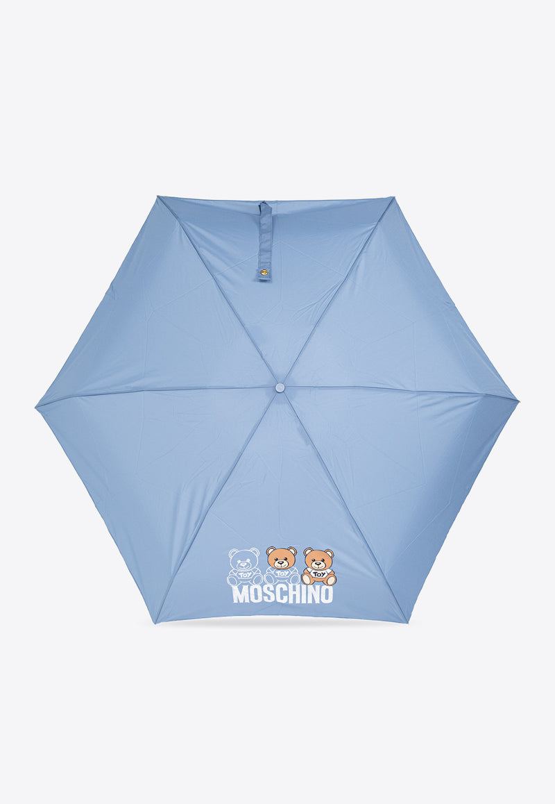 Moschino Signature Logo-Print Umbrella 8061 SUPERMINIL-AVIO