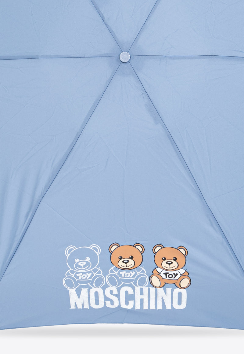 Moschino Signature Logo-Print Umbrella 8061 SUPERMINIL-AVIO